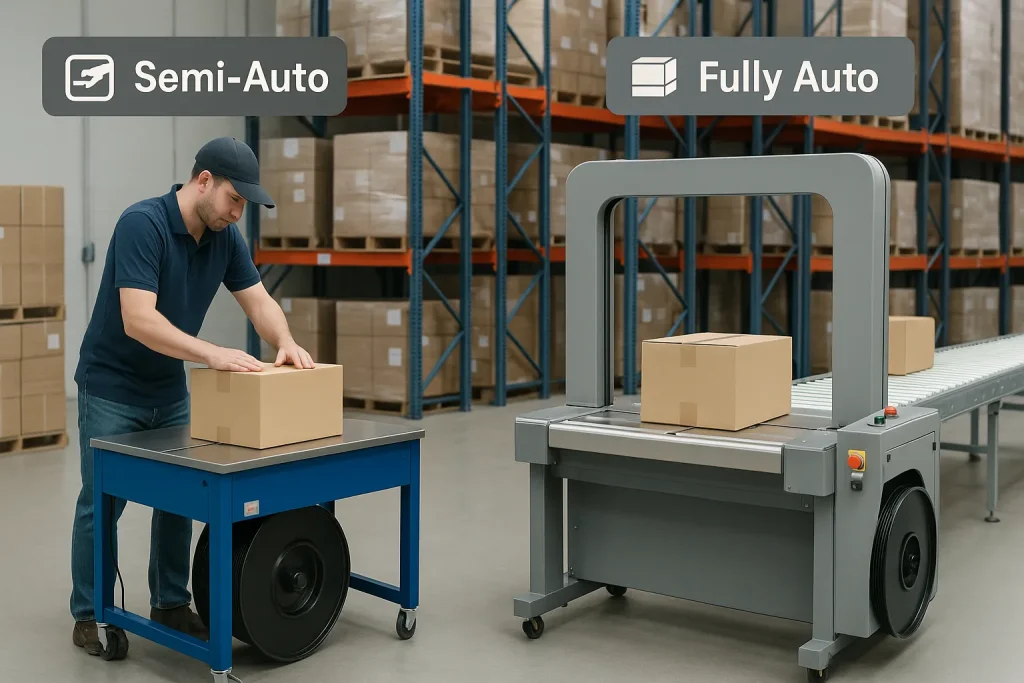Semi-Automatic vs. Fully Automatic Strapping Machines