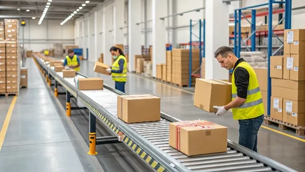 box sealing in e-commerce warehouse