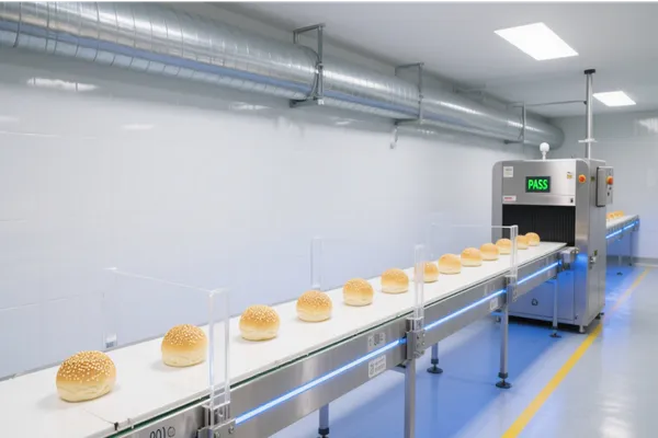 transportador en fábrica de alimentos